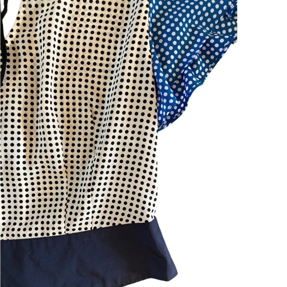 Katherine Kidd Polka Dot Flutter Sleeve Open back Blouse Top - Picture 10 of 13